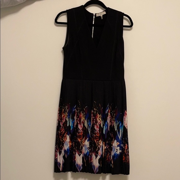 Sandro dress with flowy colourful bottom. - Picture 1 of 4